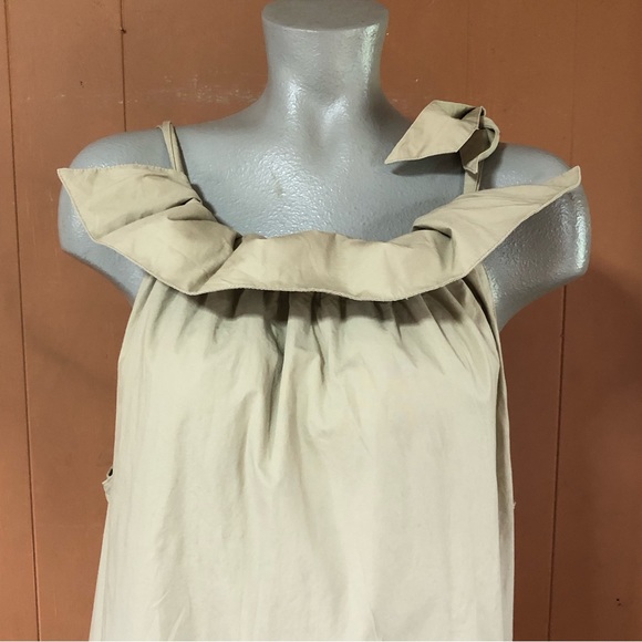 Liz Claiborne Paper Bag Dress Tan 6 - Picture 6 of 14